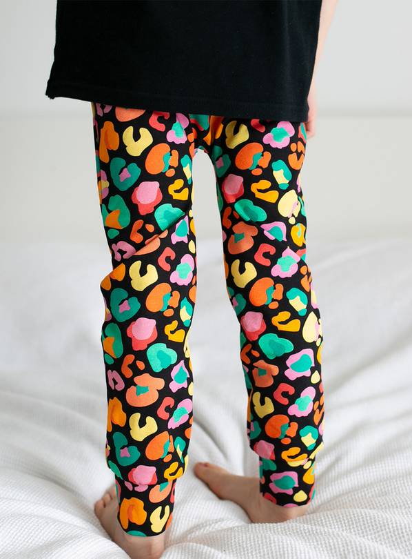 FRED & NOAH Liquorice Leopard Print Leggings 2-3 Years